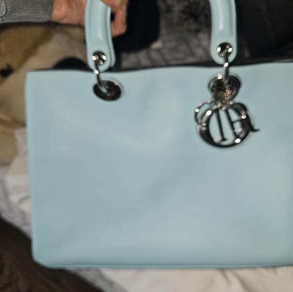 Dior Sky Blue Satchel with Silver Accents - Picture 8 of 9